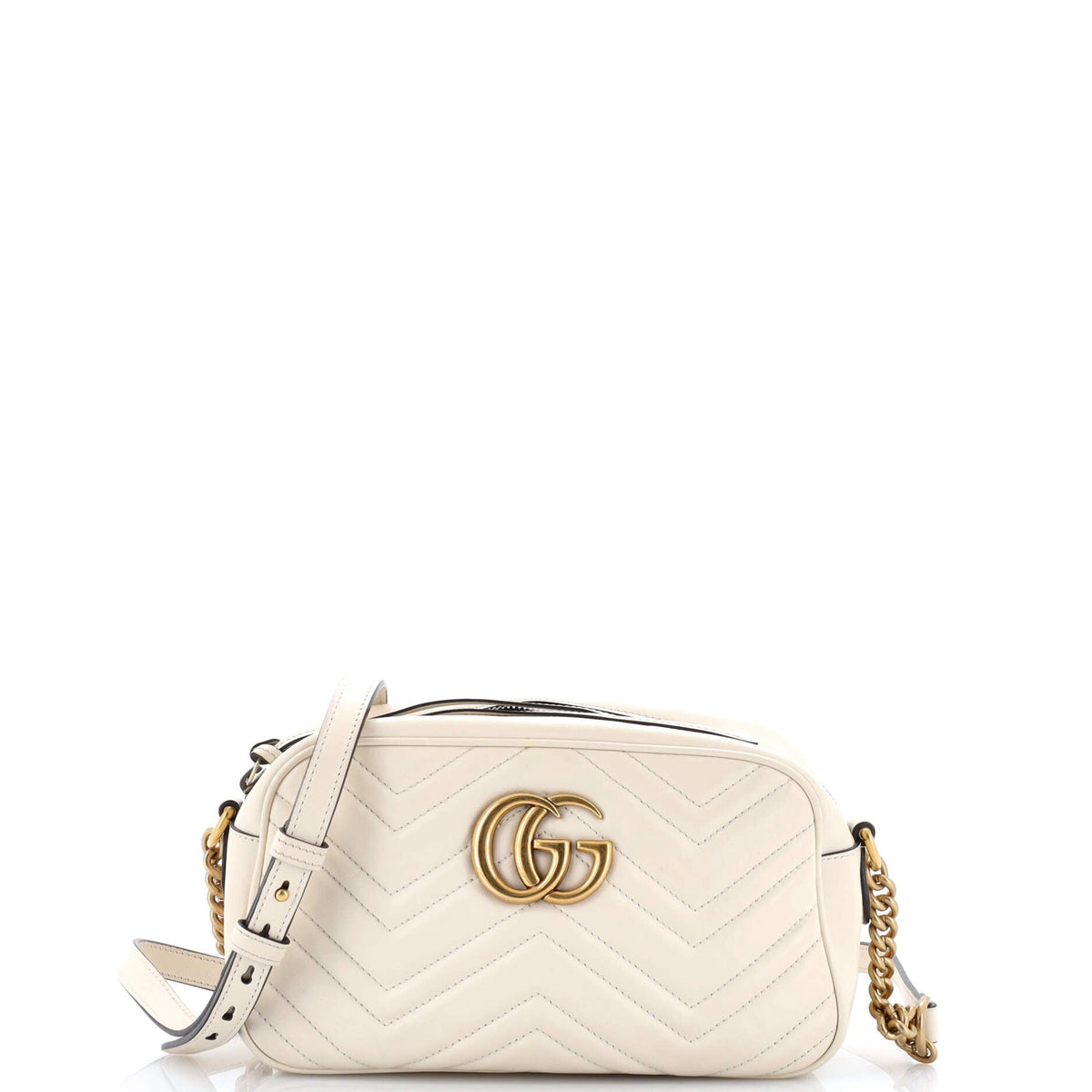 Gucci GG Marmont Monochrome Shoulder Bag Matelasse Leather Small