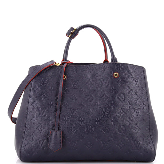Louis Vuitton Montaigne Handbag Monogram Empreinte Leather GM