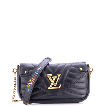 New Wave Chain Pochette Quilted Leather