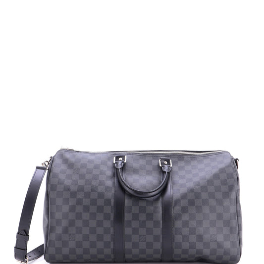 Louis Vuitton Keepall Bandouliere Bag Damier Graphite 45