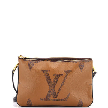 Double Zip Pochette Reverse Monogram Giant