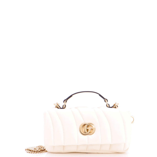 Gucci GG Milano Top Handle Bag Quilted Leather Mini