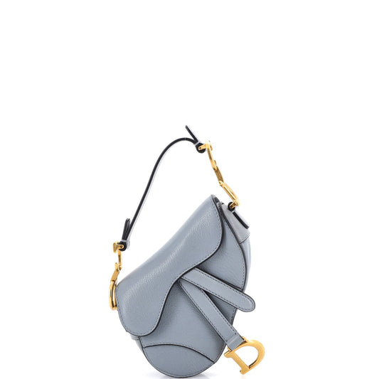 Christian Dior Saddle Handbag Leather Micro