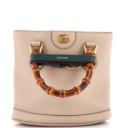 Gucci Diana Bamboo Handle Round Tote Leather Small