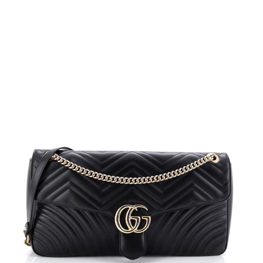 Gucci GG Marmont Flap Bag Matelasse Leather Maxi