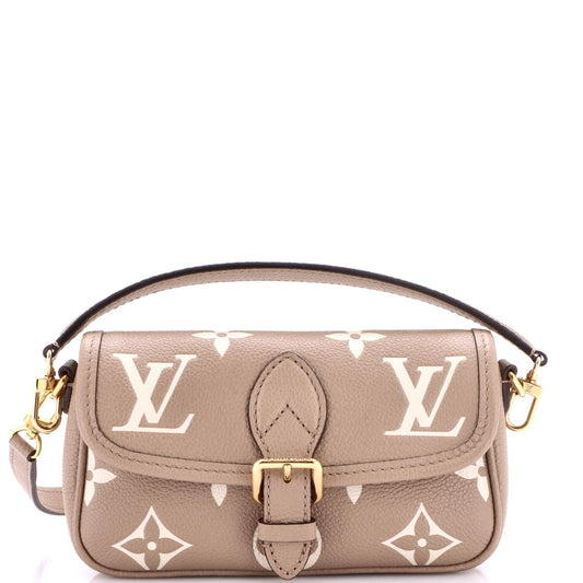 Louis Vuitton Diane NM Handbag Bicolor Monogram Empreinte Giant Nano