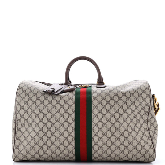 Gucci Ophidia Convertible Boston Bag GG Coated Canvas Large