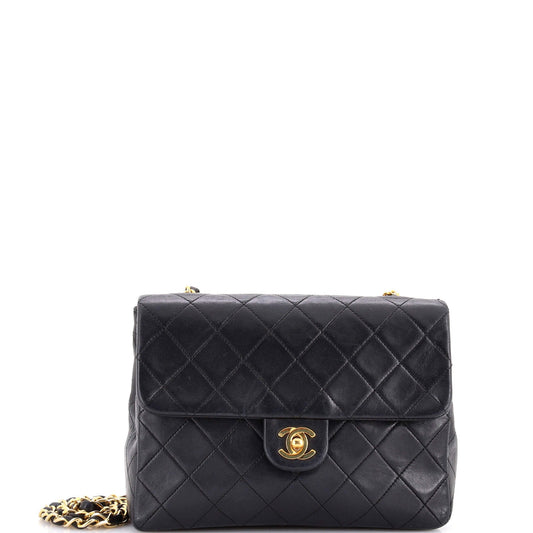 Chanel Vintage Square Classic Flap Bag Quilted Lambskin Small
