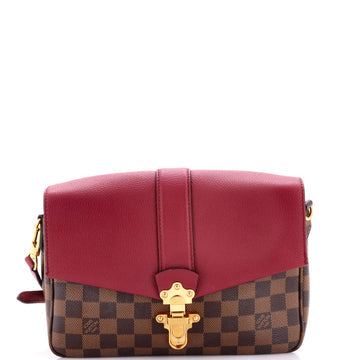 Clapton Handbag Damier and Leather PM
