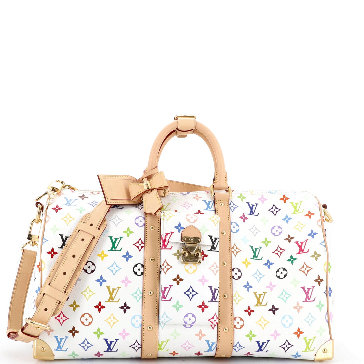 Louis Vuitton x Takashi Murakami Keepall Bandouliere Bag Monogram Multicolor 45