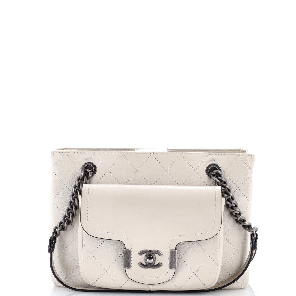 Chanel Archi Chic Shopping Tote Quilted Grained Calfskin Small