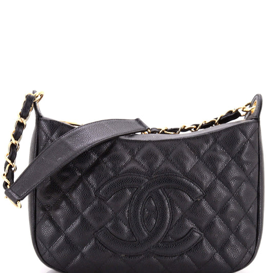 Chanel Timeless CC Chain Shoulder Bag Quilted Caviar Medium