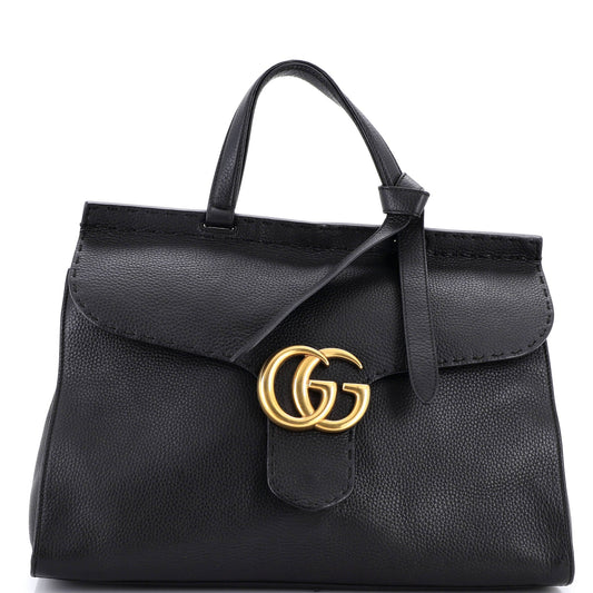 Gucci GG Marmont Top Handle Bag Leather Medium