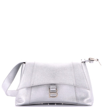 Downtown Soft Hourglass Shoulder Bag Leather Small