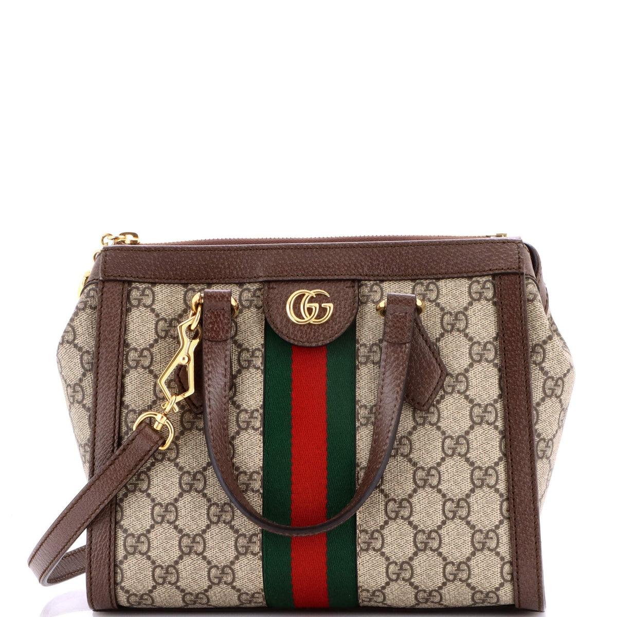 Gucci Ophidia Top Handle Tote GG Coated Canvas Small