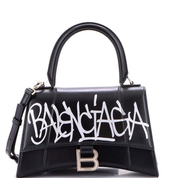 Graffiti Hourglass Top Handle Bag Leather Small