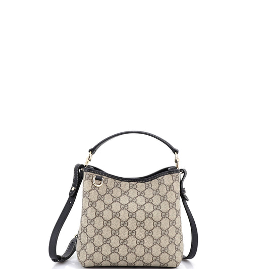 Gucci GG Emblem Bucket Bag GG Coated Canvas Small