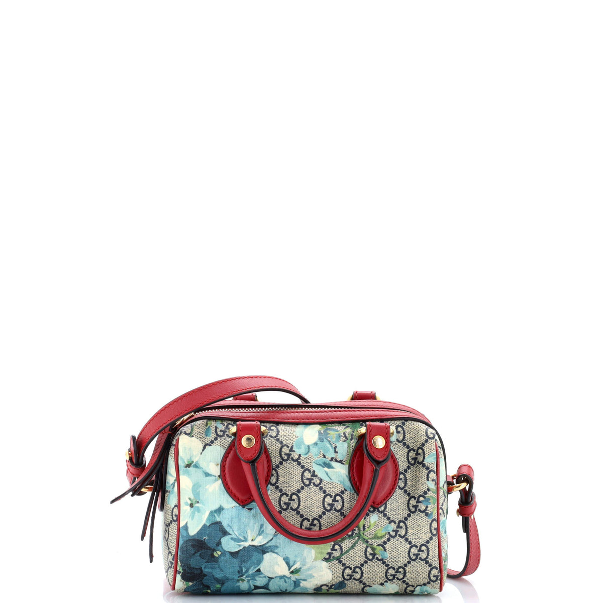 Gucci Convertible Boston Bag Blooms Print GG Coated Canvas Nano