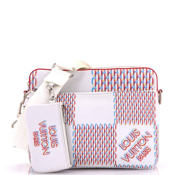 Trio Messenger Bag Limited Edition Damier Spray Leather
