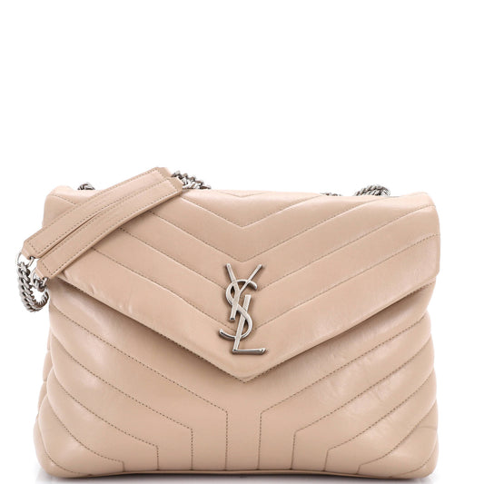 Saint Laurent Loulou Shoulder Bag Matelasse Chevron Leather Medium