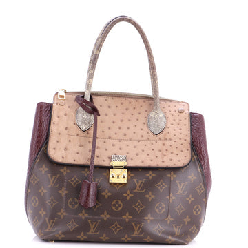 Majestueux Tote Monogram Canvas and Exotics MM