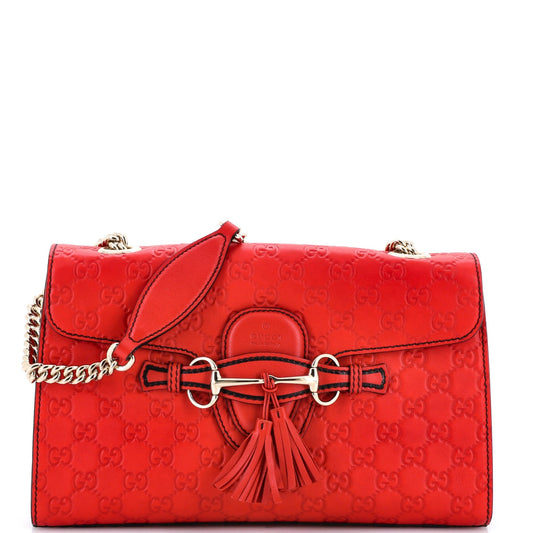 Emily Chain Flap Bag Guccissima Leather Medium