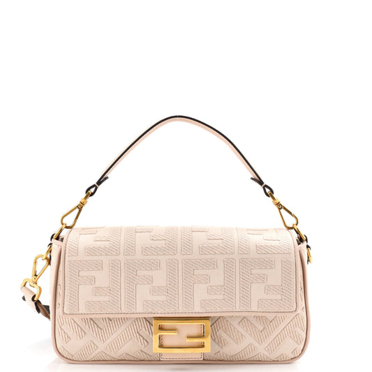 Fendi Baguette NM Bag Zucca Embroidered Canvas Medium