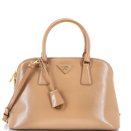 Prada Open Promenade Bag Vernice Saffiano Leather Medium