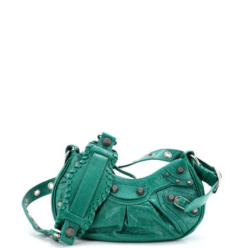 Le Cagole Giant Studs Shoulder Bag Leather XS