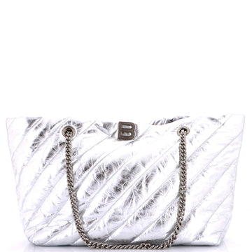 Crush Carry All Chain Tote Quilted Leather Medium
