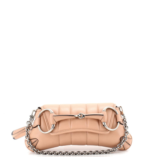Gucci Horsebit Chain Shoulder Bag Vertical Quilted Leather Small