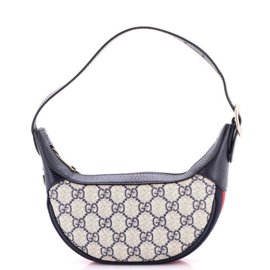 Gucci Ophidia Half Moon Bag GG Coated Canvas Mini
