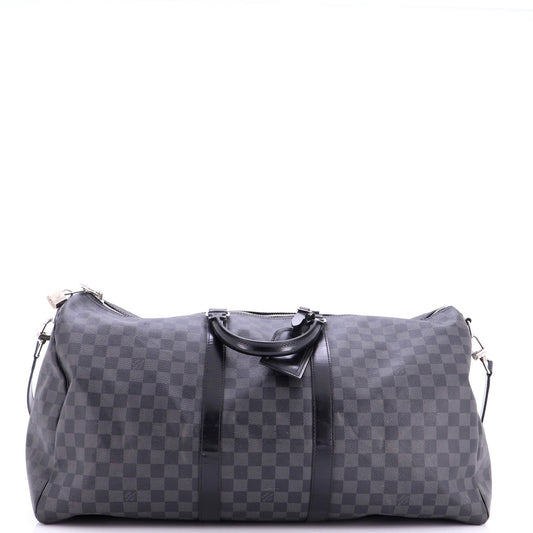 Louis Vuitton Keepall Bandouliere Bag Damier Graphite 55