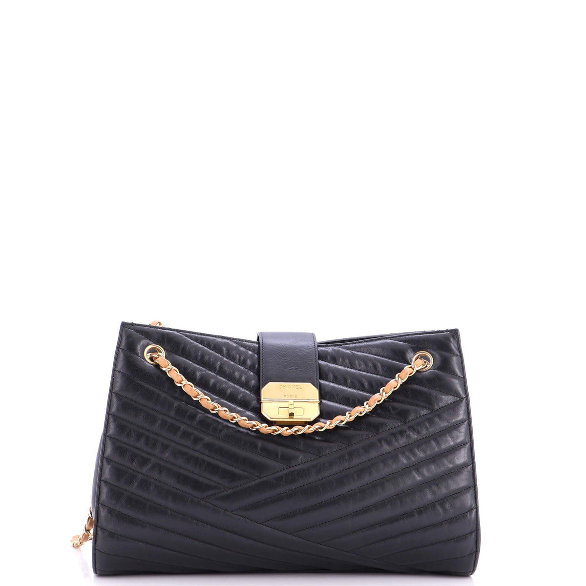 Chanel Gabrielle Tote Chevron Leather Large