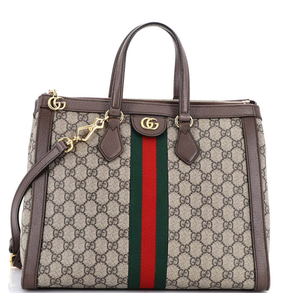 Gucci Ophidia Top Handle Tote GG Coated Canvas Medium
