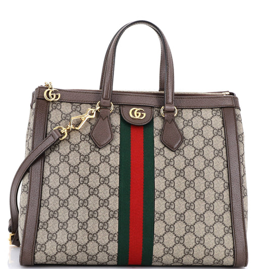 Gucci Ophidia Top Handle Tote GG Coated Canvas Medium