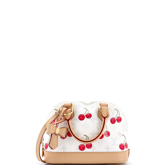 Louis Vuitton x Takashi Murakami Alma Handbag Limited Edition Monogram Cerises BB
