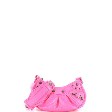 Le Cagole Giant Studs Shoulder Bag Leather XS