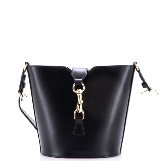 Gucci Jackie Web Bucket Bag Leather