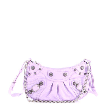 Le Cagole Giant Studs Shoulder Bag Leather Mini