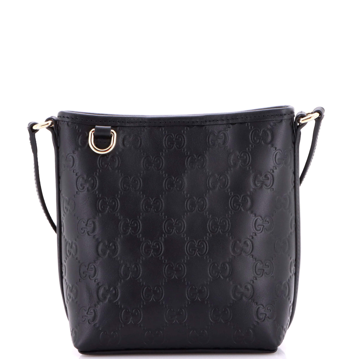Gucci GG Emblem Bucket Bag GG Debossed Leather Nano