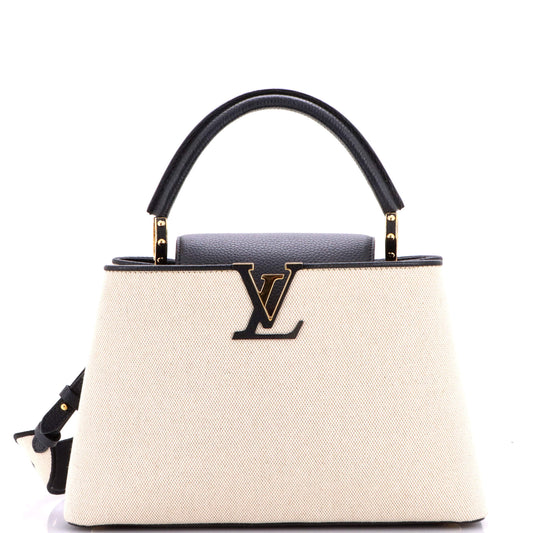 Louis Vuitton Capucines Bag Canvas with Taurillon Leather PM