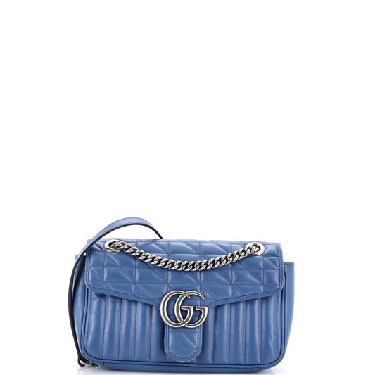 Gucci GG Marmont Flap Bag Mixed Matelasse Leather Small