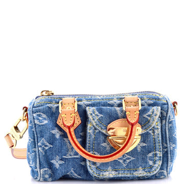 Speedy Bandouliere NM Bag Monogram Denim Nano