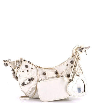 Le Cagole Giant Studs Shoulder Bag Leather XS