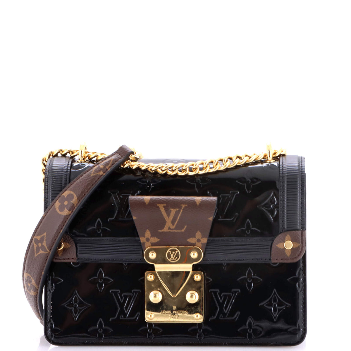 Louis Vuitton Wynwood Handbag Monogram Vernis with Monogram Canvas and Epi Leather