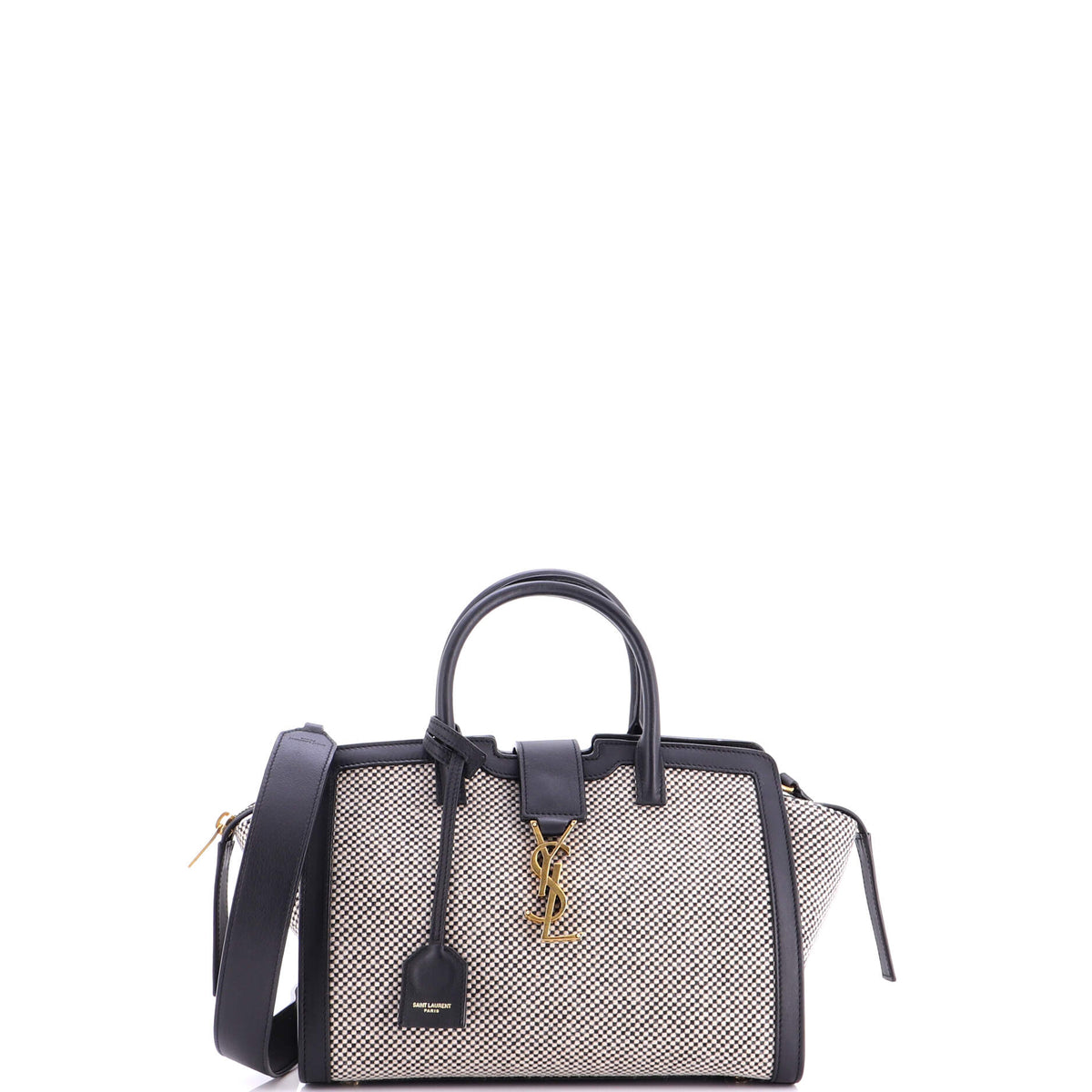 Saint Laurent Monogram Cabas Downtown Tweed and Leather Baby