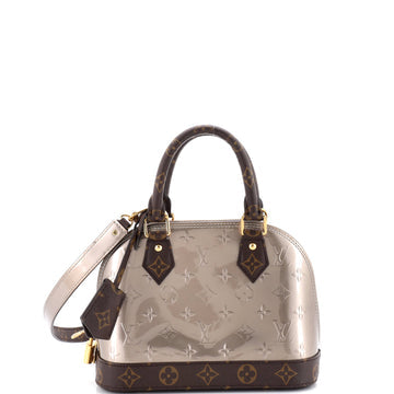 Alma Handbag Monogram Vernis with Monogram Canvas and Epi Leather BB