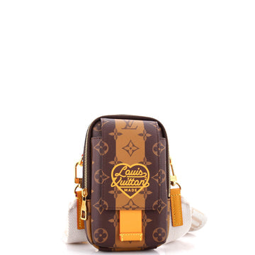 Nigo Flap Double Phone Pouch Limited Edition Stripes Monogram Canvas