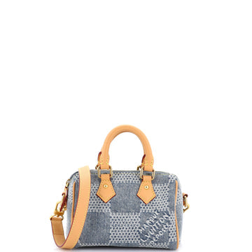 Speedy Bandouliere Bag 3D Damier Giant Denim 18